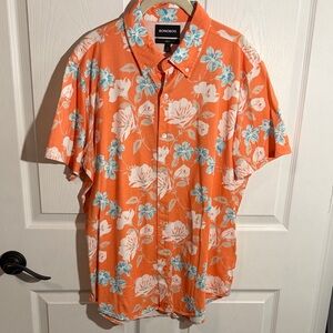 Bonobos Orange and Blue Floral Men's Shirt